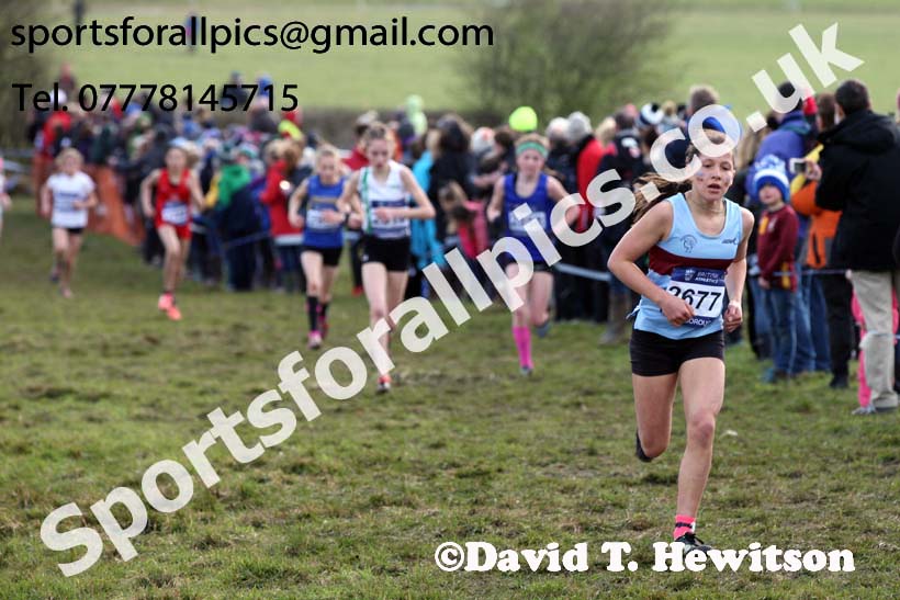 Girls under-13s 2019 British Athletics Inter Counties Cross Country, Prestwood Hall, Loughborough. Photo:  David T. Hewitson/Sports for All Pics